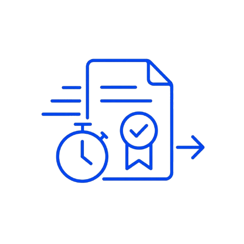 icono-certificado-con-velocidad-y-tiempo